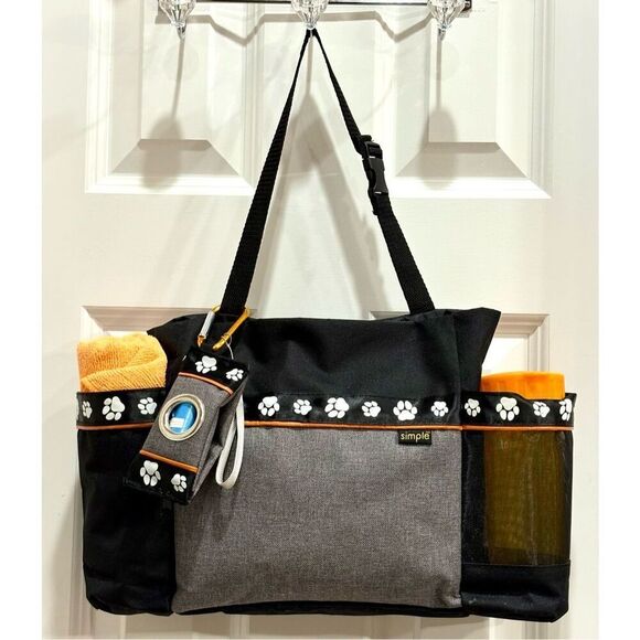 SIMPLE - EUC Pet Travel Essentials/Travel Bag,  Water Bottle, Poop Caddy & Towel - Picture 2 of 14